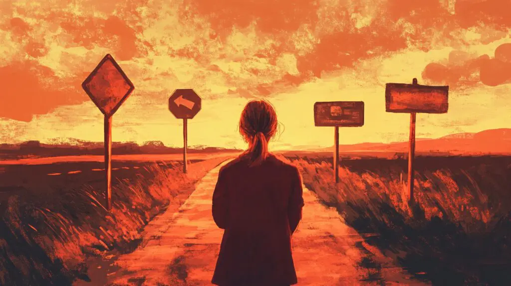 Woman walking into sunset exploring relationship truths