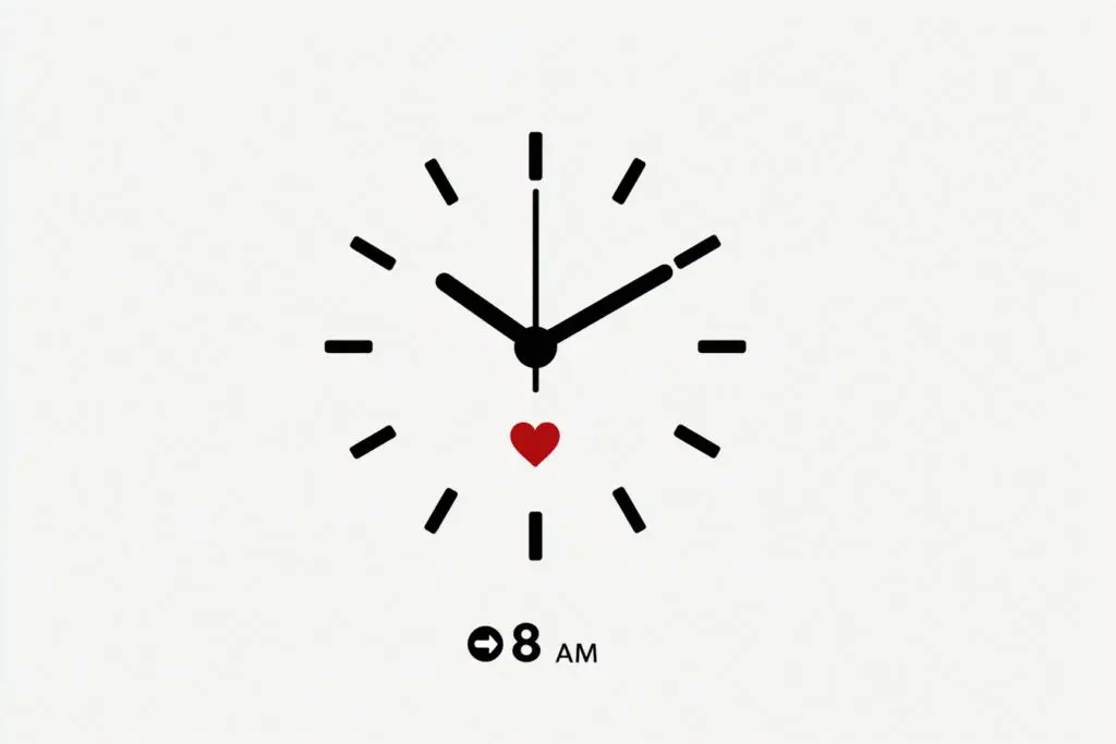 A clock showing likes refreshing at a specific time explaining when do Hinge likes reset