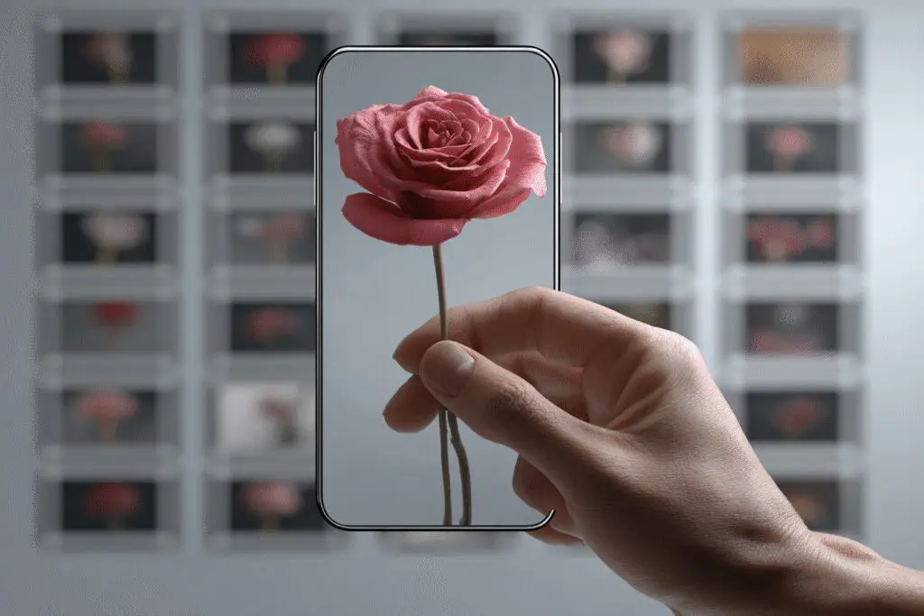 A hand giving a rose to a profile explaining what does a Rose mean on Hinge