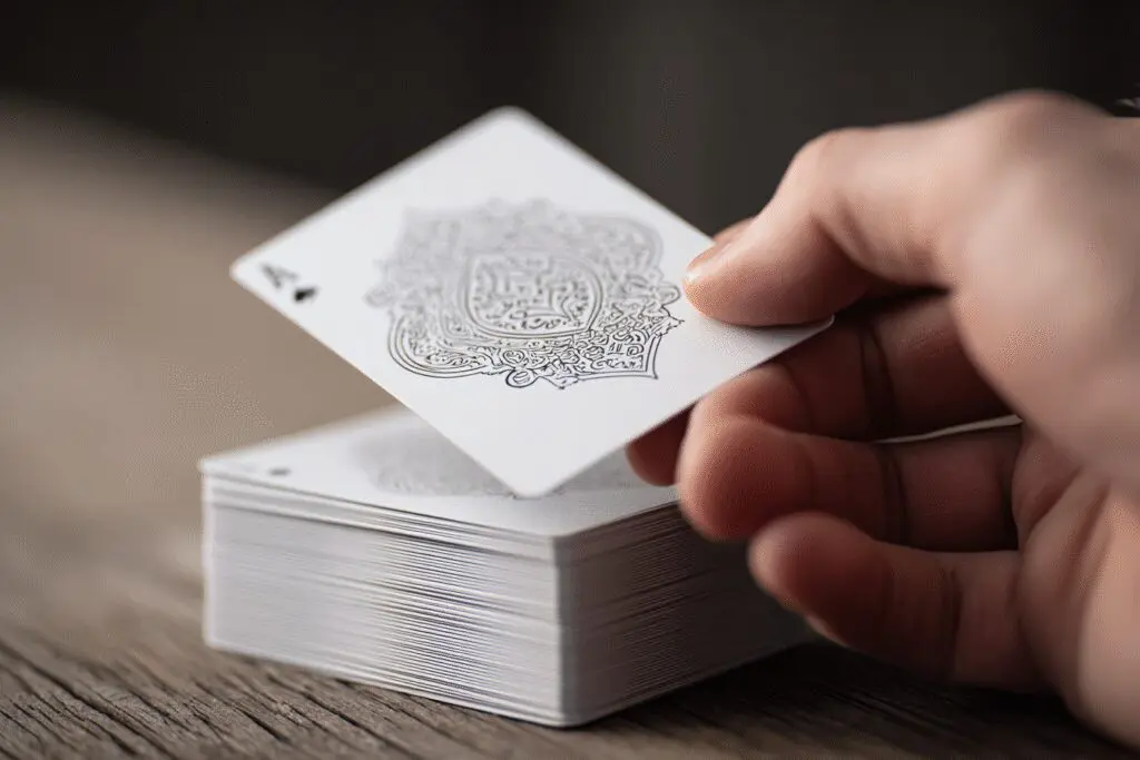 A hand holding a small limited deck of cards illustrating the answer to the FAQ on how many swipes do you get on Bumble - Dating Man Secrets - Psychology Attraction Tips Revealed A hand holding a small limited deck of cards illustrating the answer to the FAQ on how many swipes do you get on Bumble
