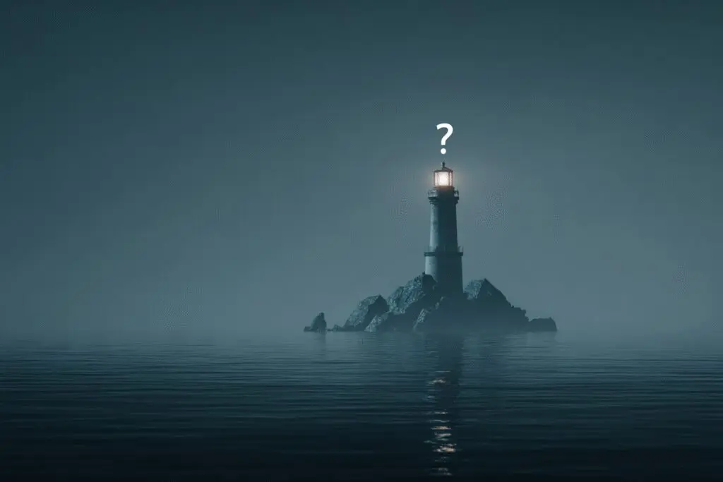 A lighthouse with a dim light a metaphor for why am I not getting likes on Hinge