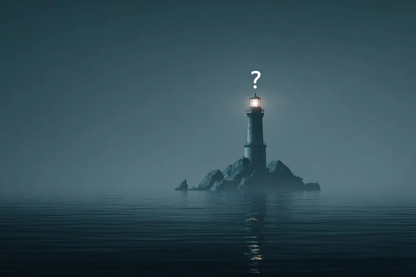 A lighthouse with a dim light a metaphor for why am I not getting likes on Hinge