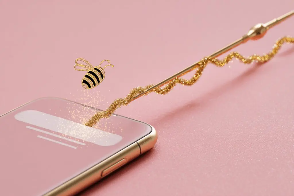 A magic wand creating an automatic message explaining the FAQ on how does Opening Move work on Bumble