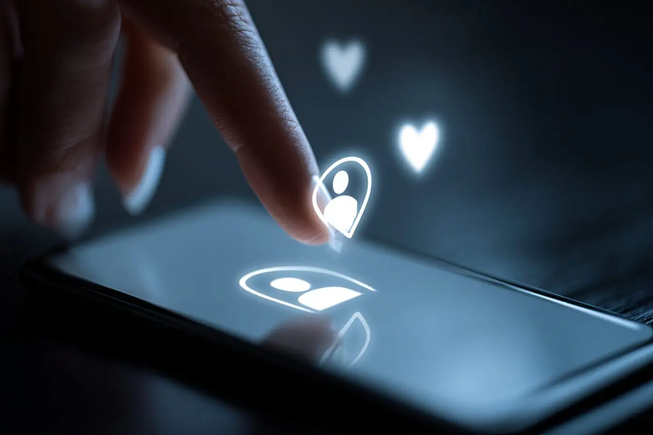 A phone showing a meaningful connection being made illustrating what is Hinge and its focus on relationships