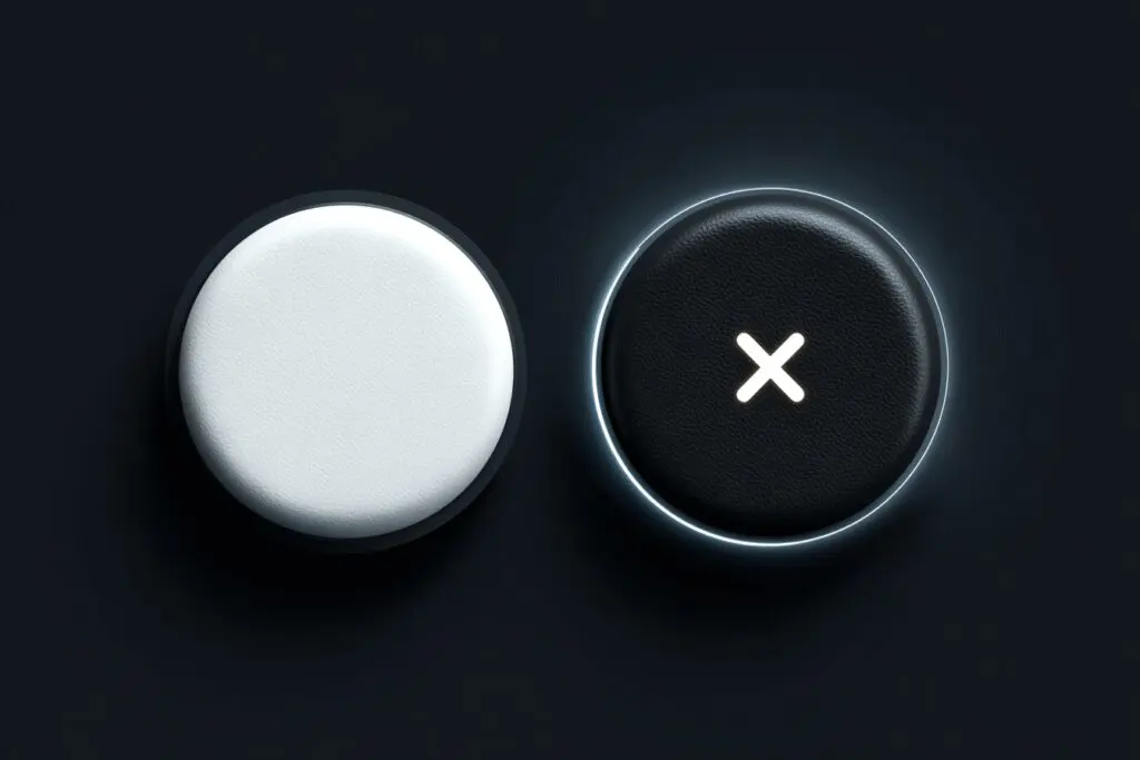 A premium black profile icon next to a standard one illustrating what is Hinge X