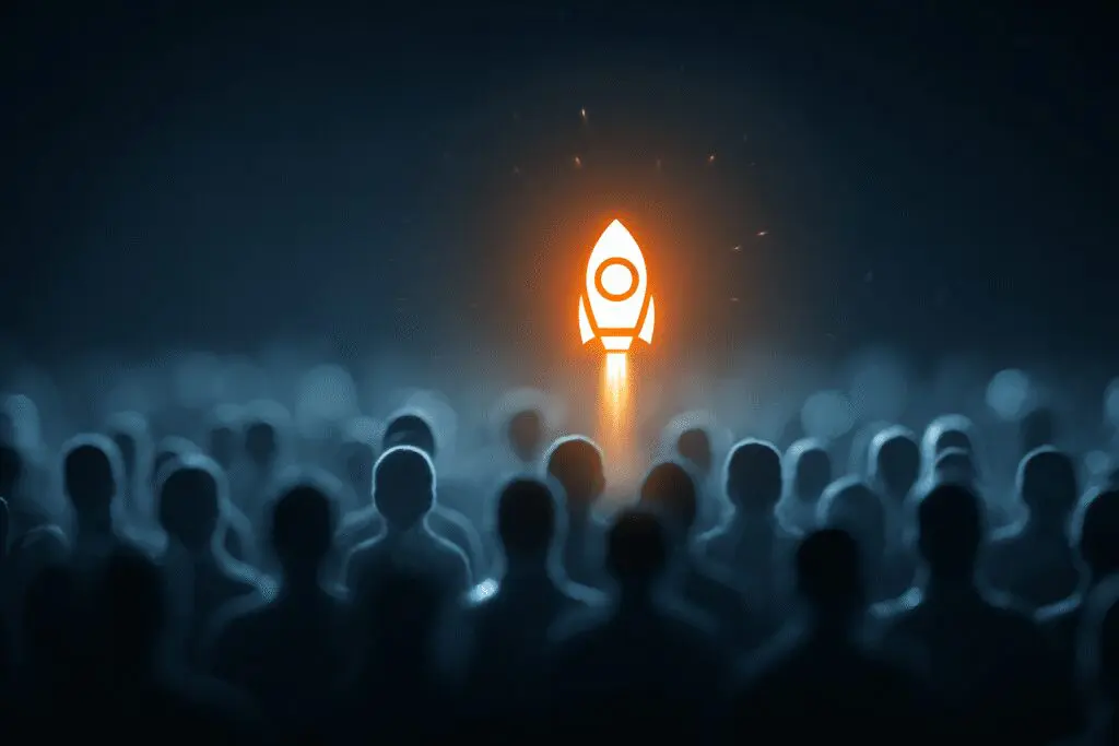 A profile being launched like a rocket a metaphor for does Hinge Boost work