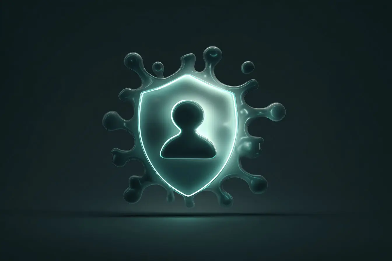 A profile icon protected by a glowing shield answering the question is Hinge safe