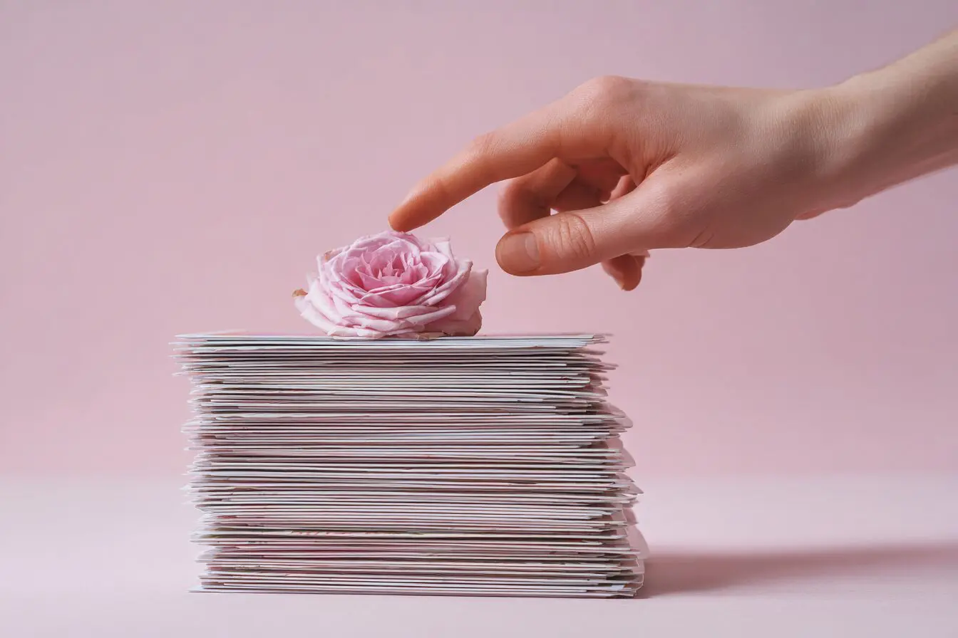 A rose moving a profile to the top of a stack explaining how do Roses work on Hinge