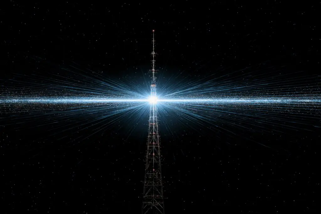 Two radio signals connecting illustrating the answer to the FAQ on how to get matches on Hinge