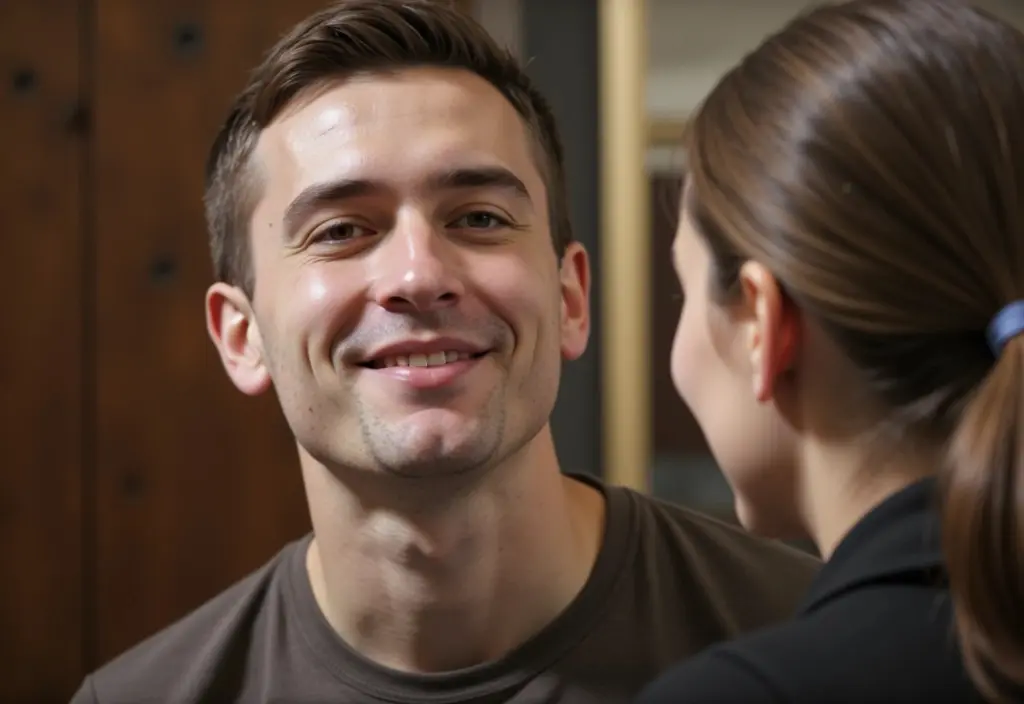 a man smiling with a very warm affectionate and caring expression symbolizing the feeling behind calling someone sweet