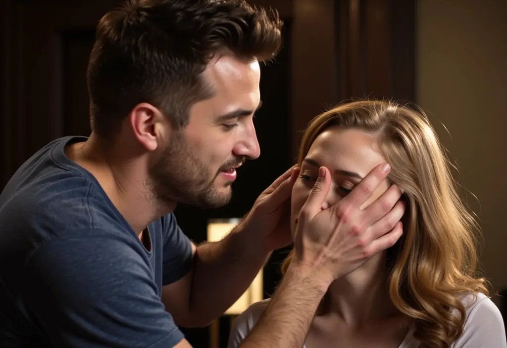 a man tenderly brushing hair from a womans face an action that matches the sentiment of does he like me if he calls me sweet - Dating Man Secrets - Psychology Attraction Tips Revealed a man tenderly brushing hair from a womans face an action that matches the sentiment of does he like me if he calls me sweet