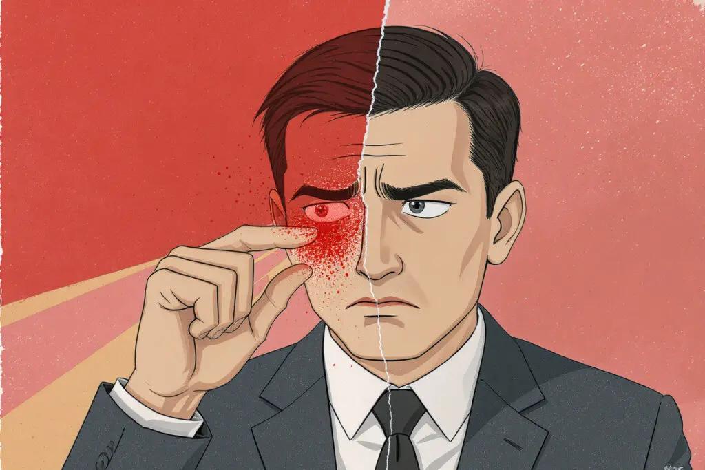 a person fixated on a tiny speck while ignoring a significant issue illustrating what is a petty person