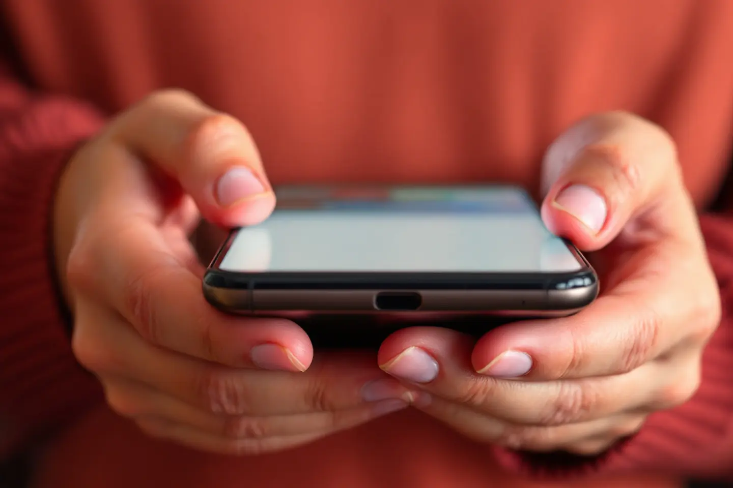a person secretly deleting a flirtatious comment on their phone illustrating the concept of what is micro cheating
