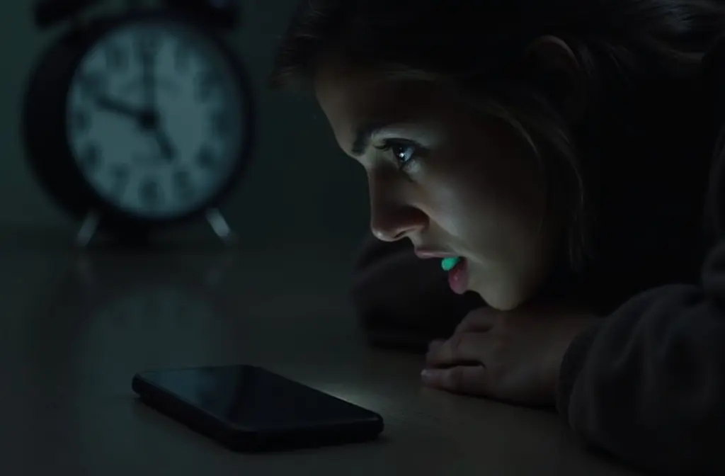 a woman anxiously watching her blank phone screen illustrating the feeling he hasnt texted me back in 24 hours