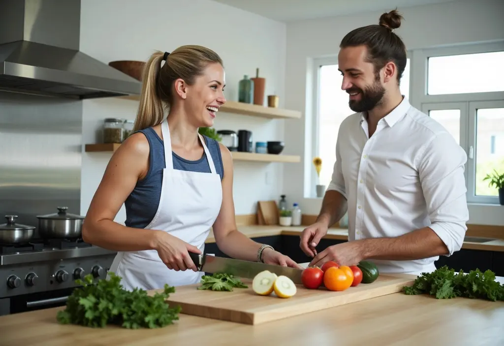 a woman at a cooking class illustrating a social hobby as a good way for how to meet single men