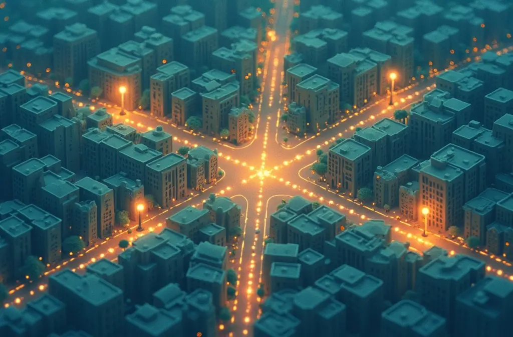 glowing paths on a map that repeatedly intersect asking the question why do i keep crossing paths with my crush