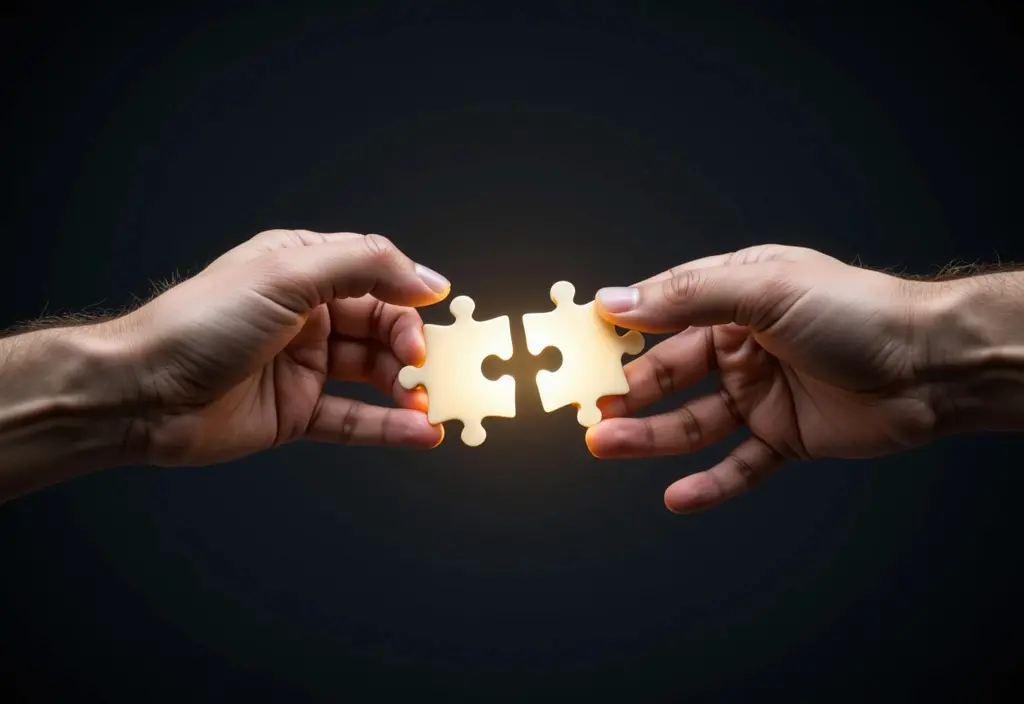 two hands building a bridge together representing a foundational rule for a relationship