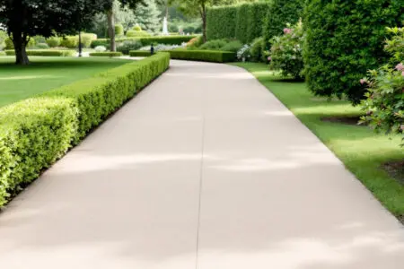 a well-defined garden path with a neatly trimmed hedge symbolizing healthy boundaries in relationships