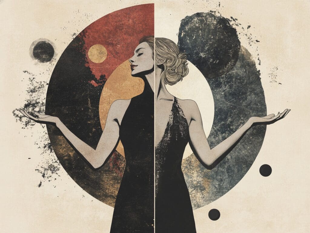 Woman balancing energies while dating a Gemini