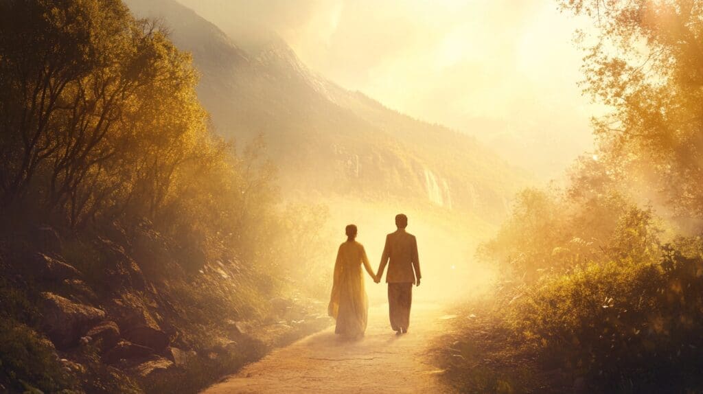 Couple walking and finding your own path forward