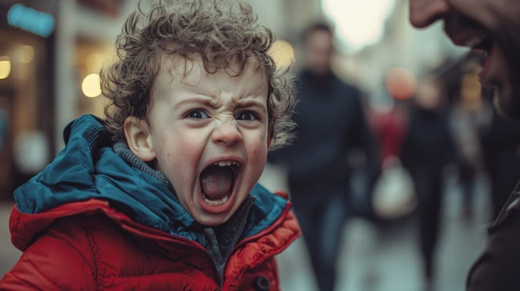 Child expressing emotions in permissive parenting style