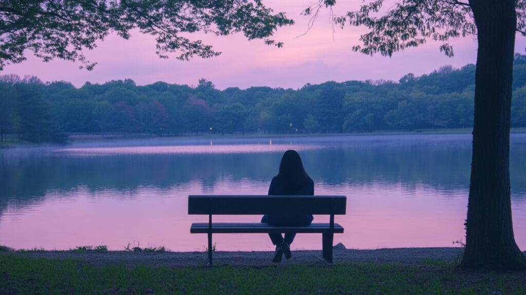 Person contemplating if dating a man is right