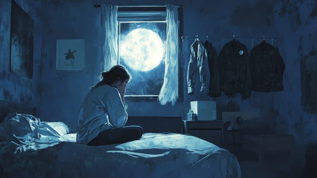 Lonely person reflecting during The Tough Days.