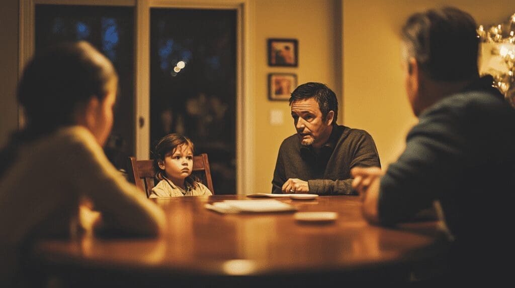 Family demonstrating unwillingness to discuss a future