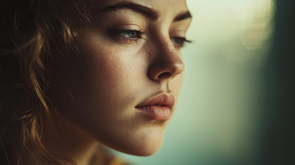 Woman reflecting thoughtfully on relationship conclusion