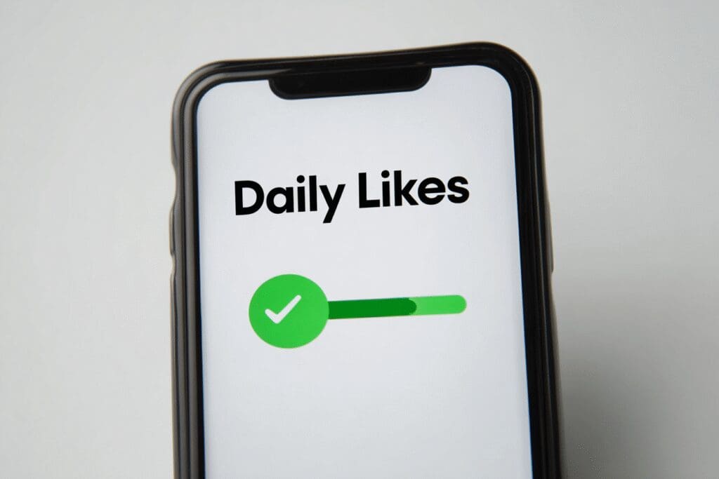 A clear graphic for the FAQ on how many likes you get on Bumble showing a full progress bar to represent the daily limit