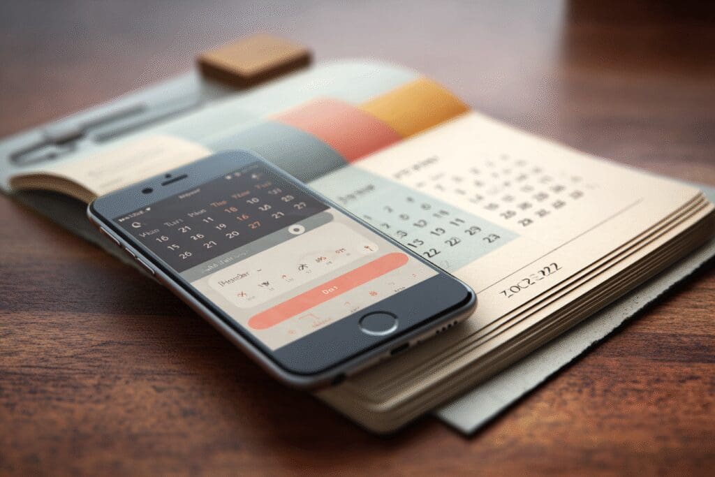 A smartphone on a calendar page from 2012 answering when did Hinge come out