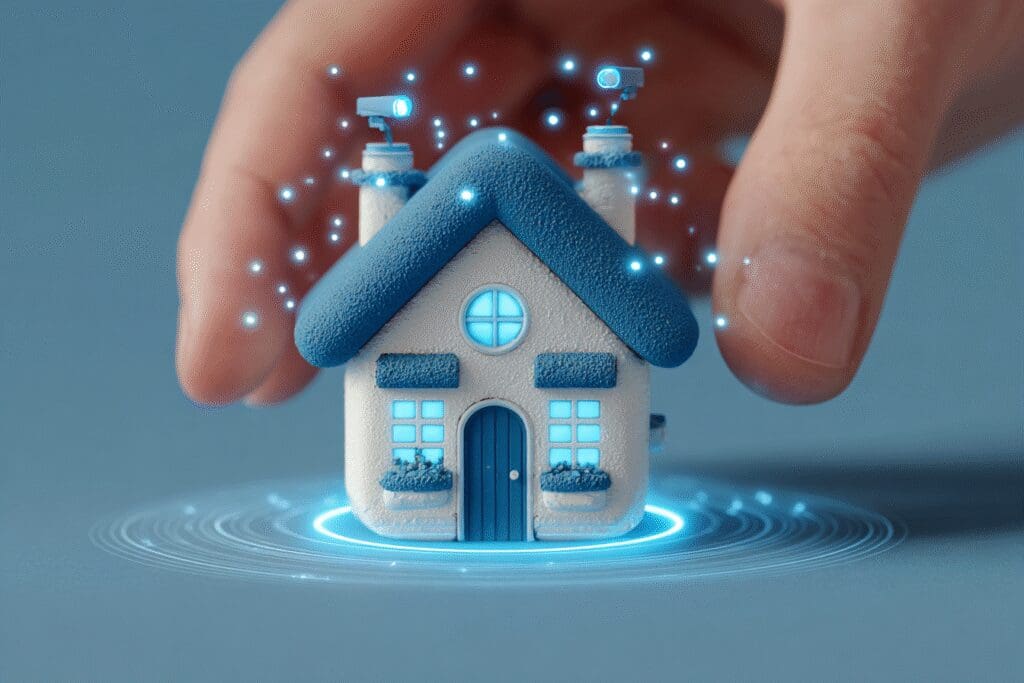 Hands installing a security system around a profile answering the FAQ is Hinge safe