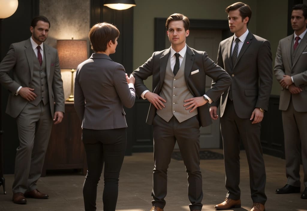 a man standing with an open and direct posture towards a woman a key example of the body language of men indicating interest