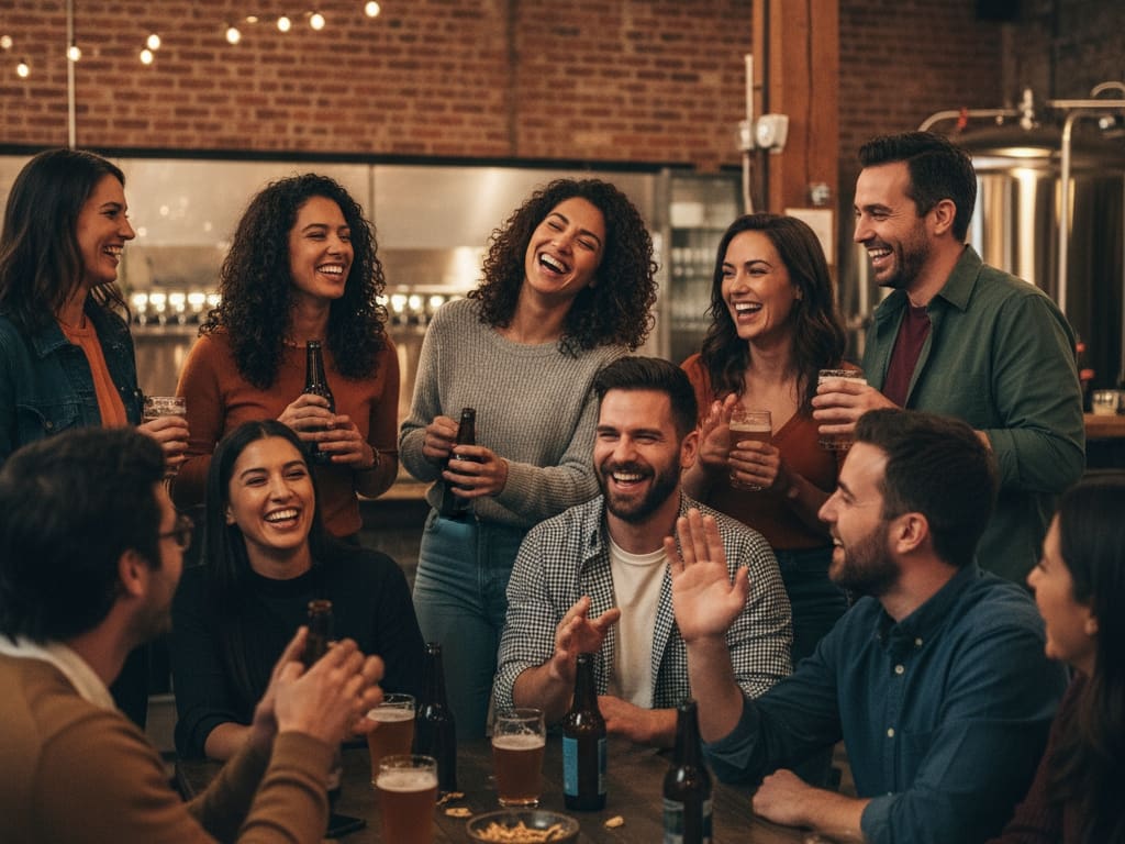a photograph of a diverse group of singles mingling and having fun at a social event representing the large and active user base on the zoosk dating site