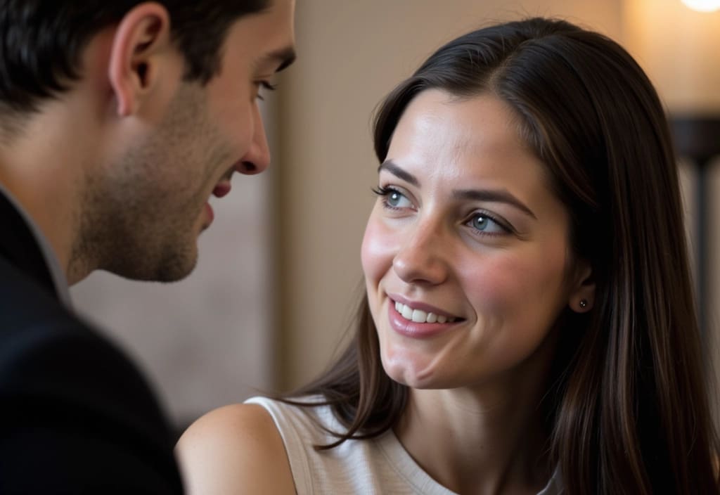 a woman glancing at her watch while in conversation a polite non-verbal cue for how to tell someone youre not interested