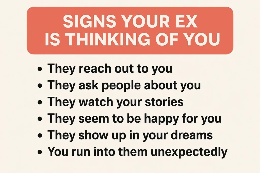 signs your ex is thinking of you