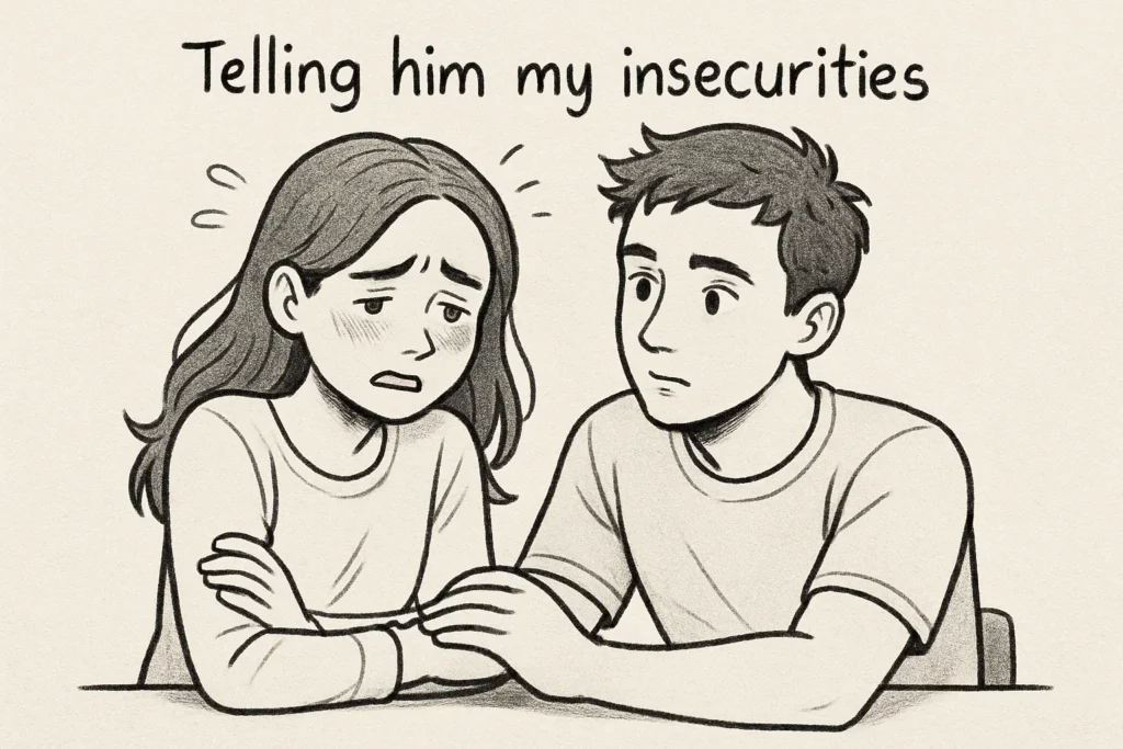 telling him my insecurities
